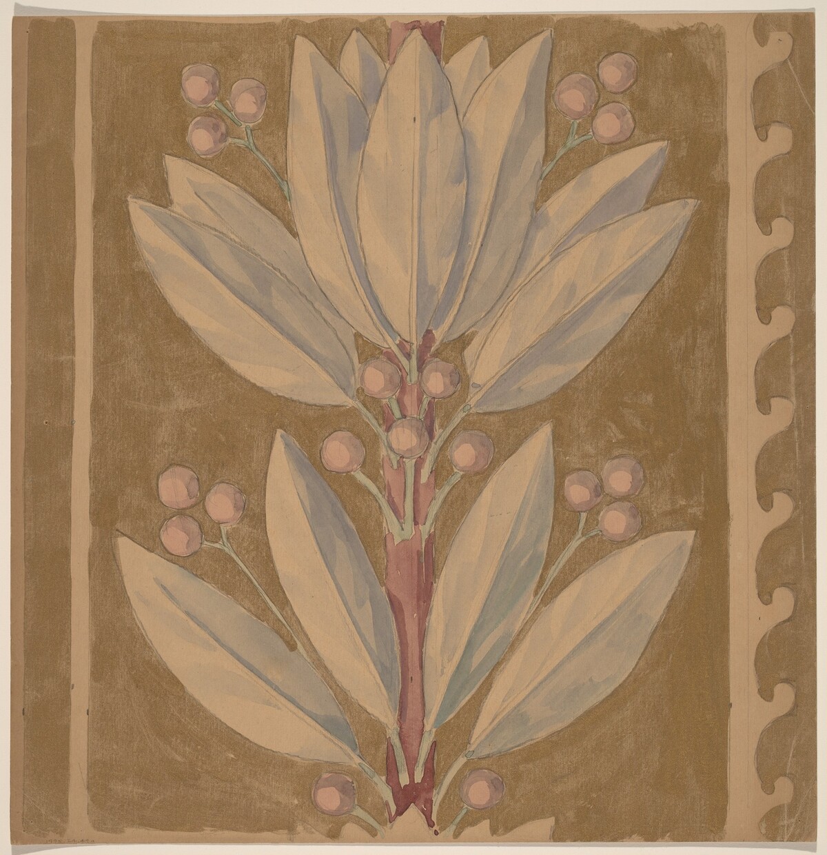Study for a Border Design [recto] by Charles Sprague Pearce
