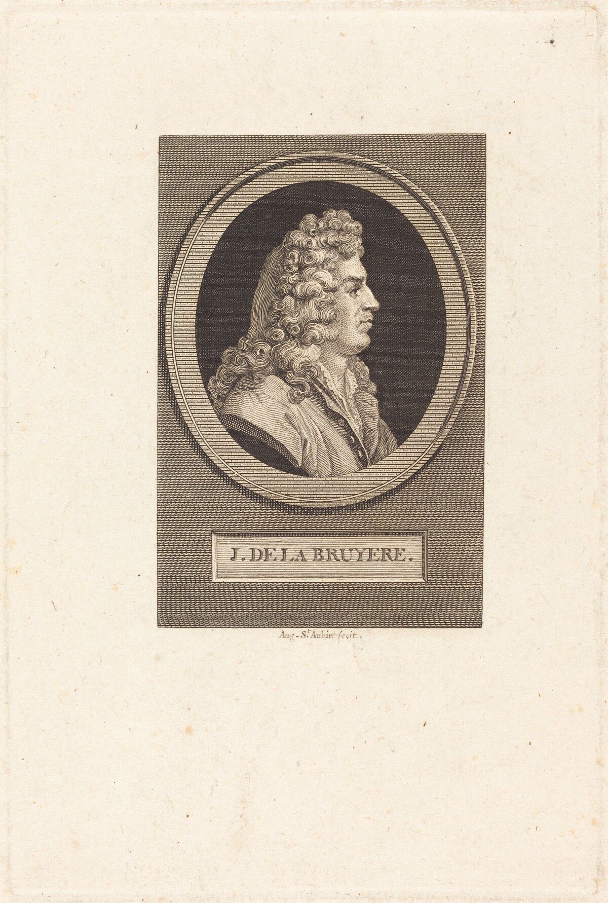 Jean de La Bruyere by Augustin de Saint-Aubin