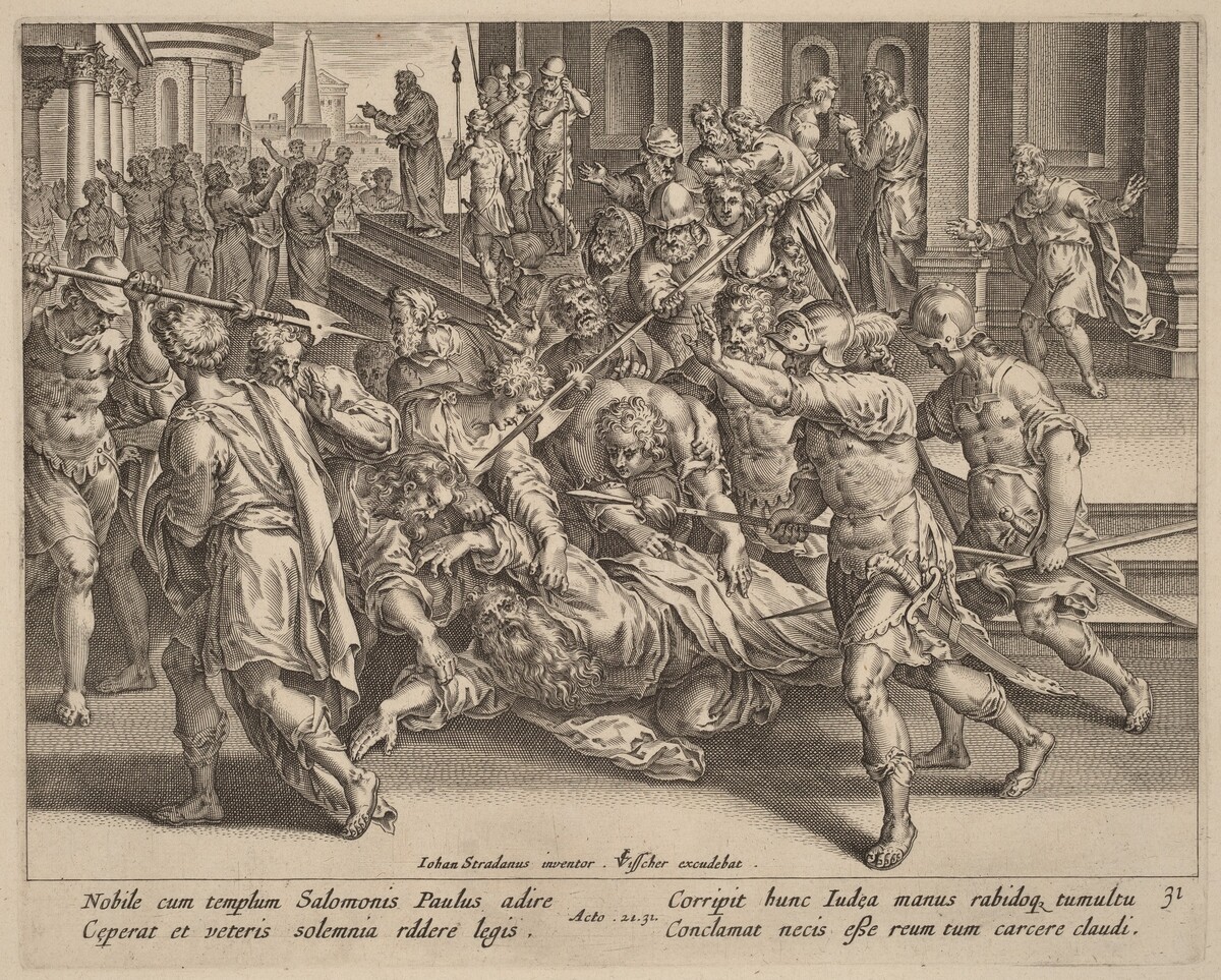 The Arrest of Saint Paul by Philip Galle after Jan van der Straet