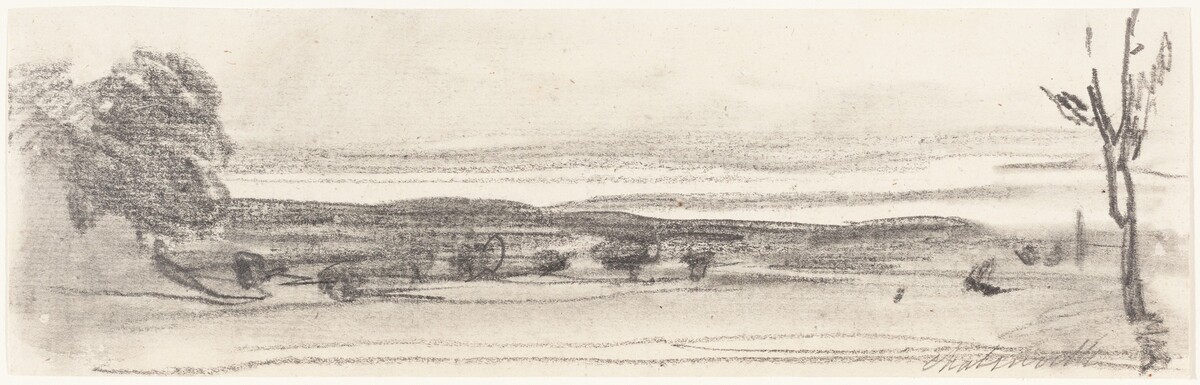 A View across the Park, Chatsworth, Derbyshire by John Burgess
