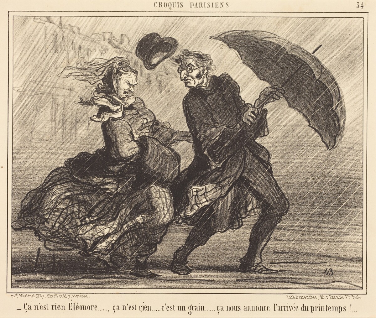 ça n'est rien Éléonore...ca n'est rien... by Honoré Daumier