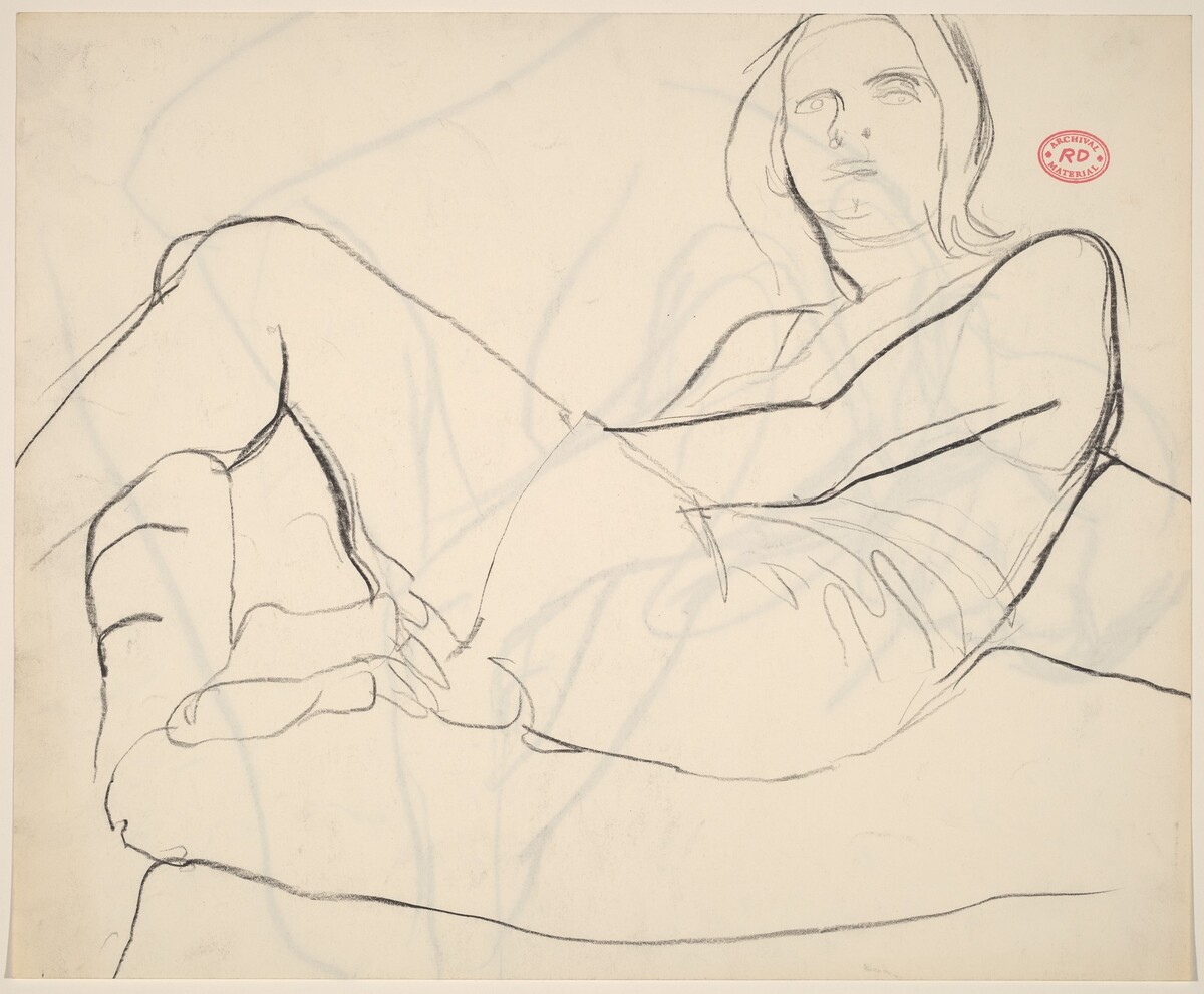 Untitled [reclining woman with crossed legs] [recto] by Richard Diebenkorn