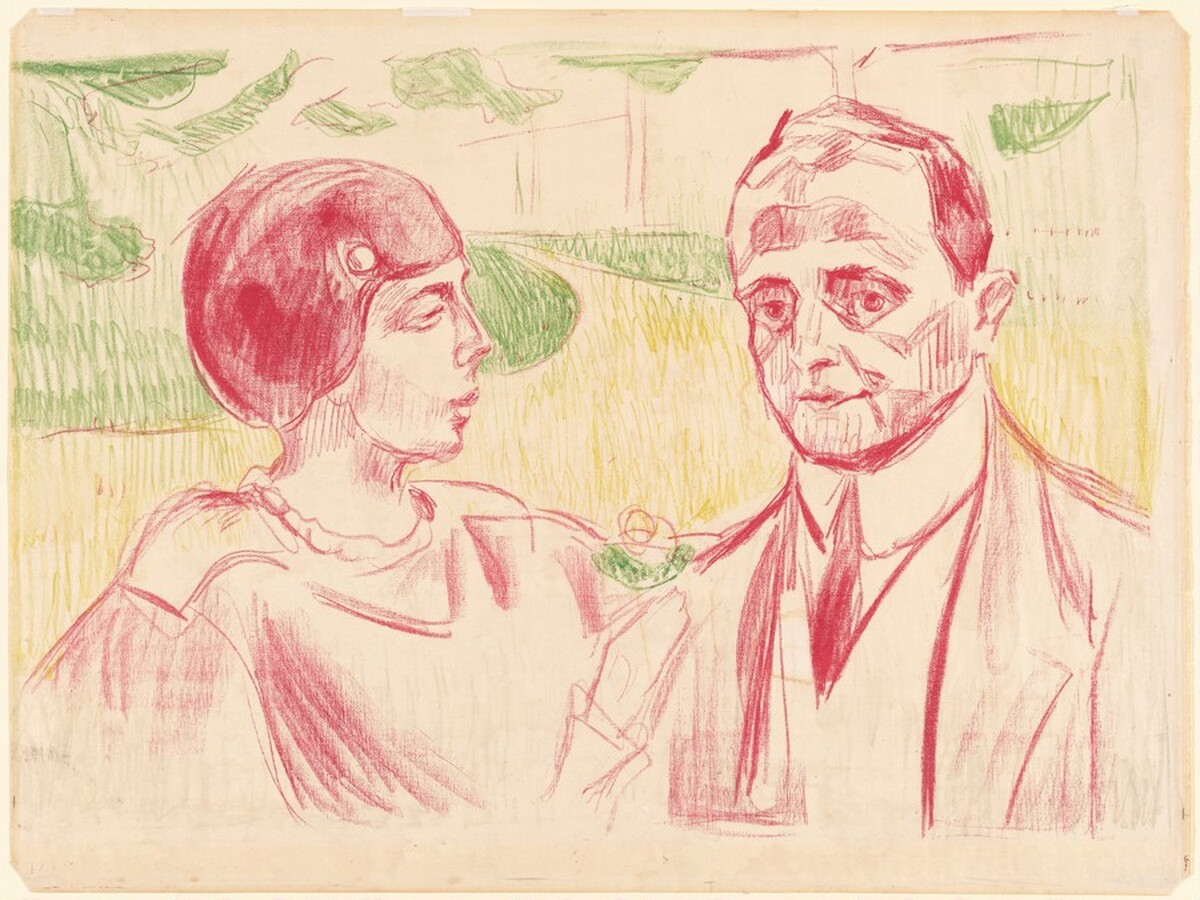 Elsa and Curt Glaser (Elsa og Curt Glaser) by Edvard Munch