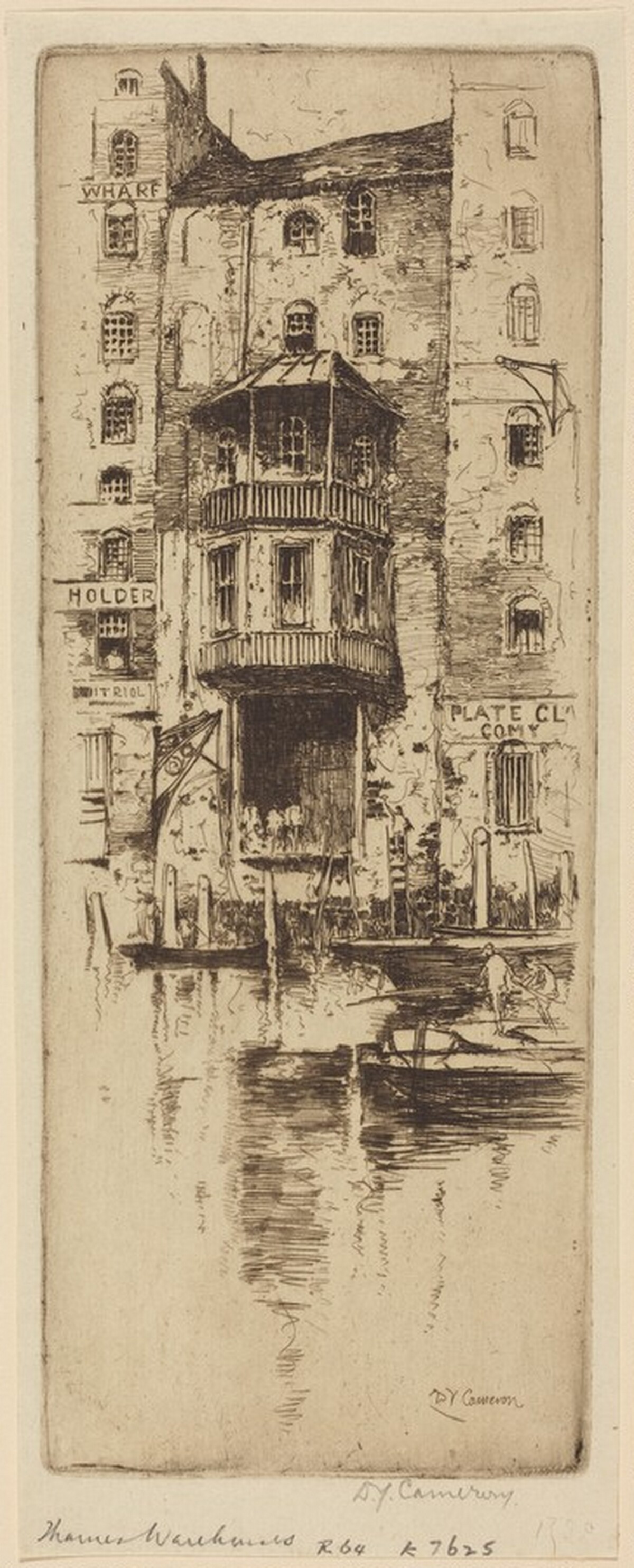Thames Warehouses by David Young Cameron