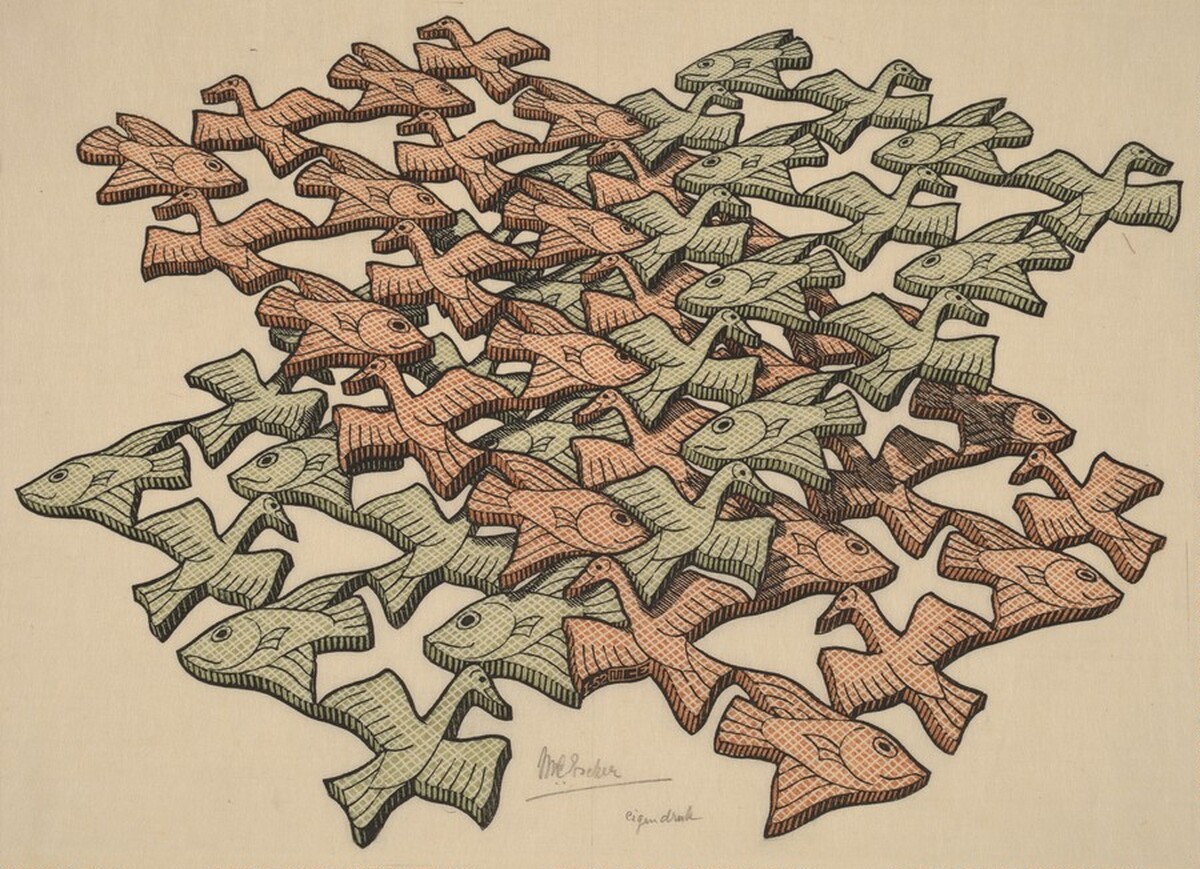 Two Intersecting Planes by M.C. Escher