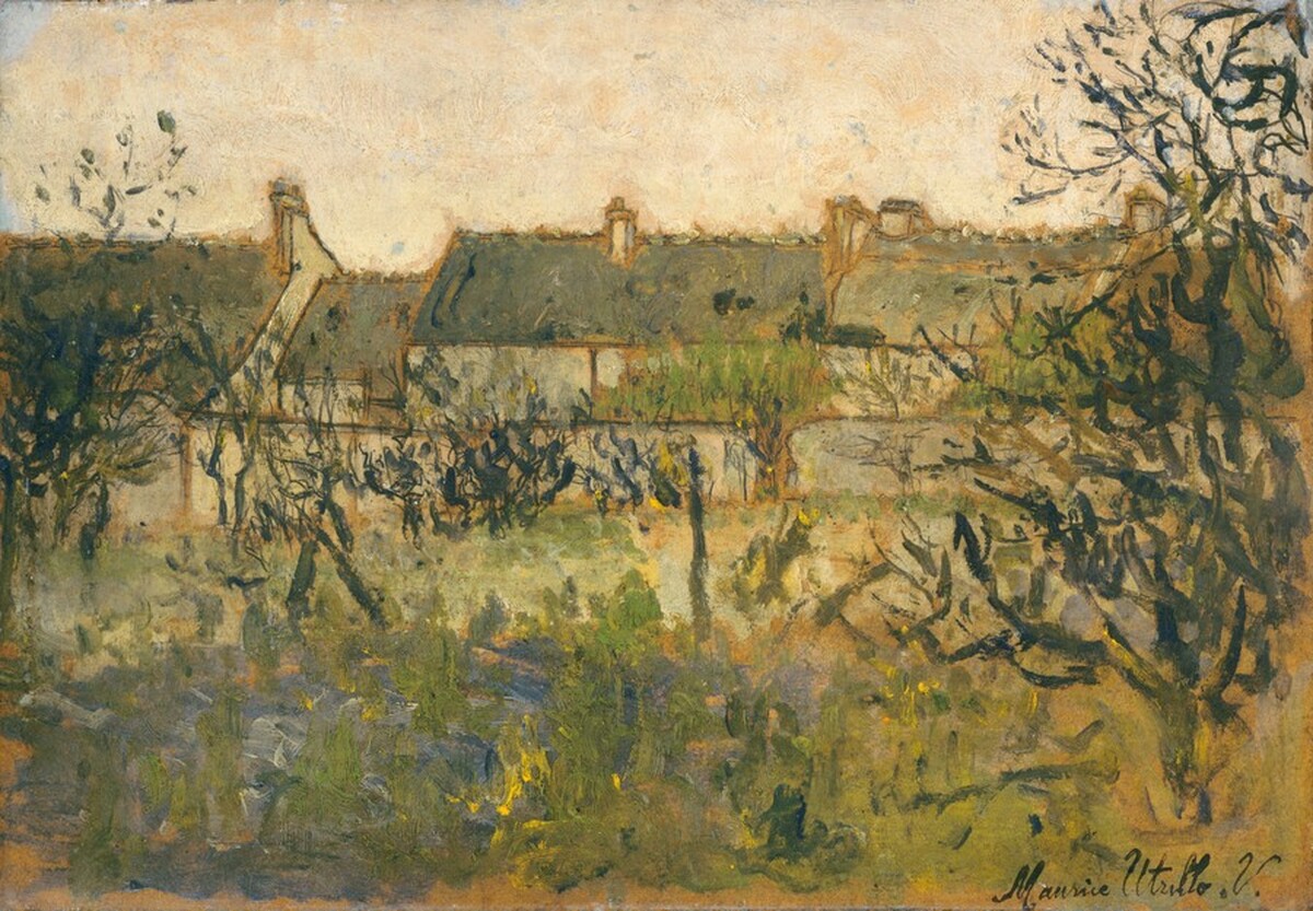 Row of Houses at Pierrefitte by Maurice Utrillo