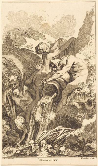 Satyr, Nymph and River God