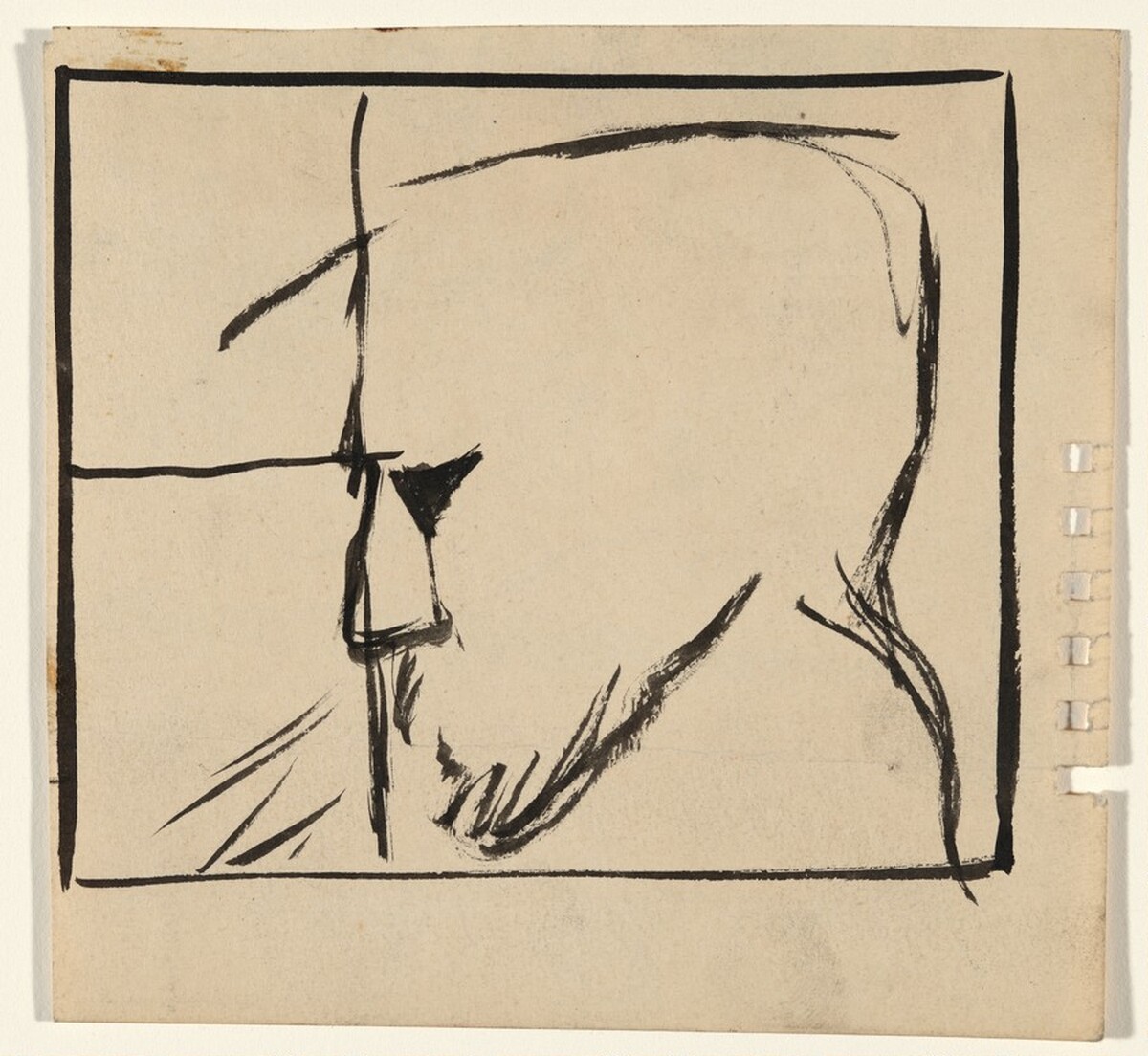 Portrait of Bearded Man by Franz Kline