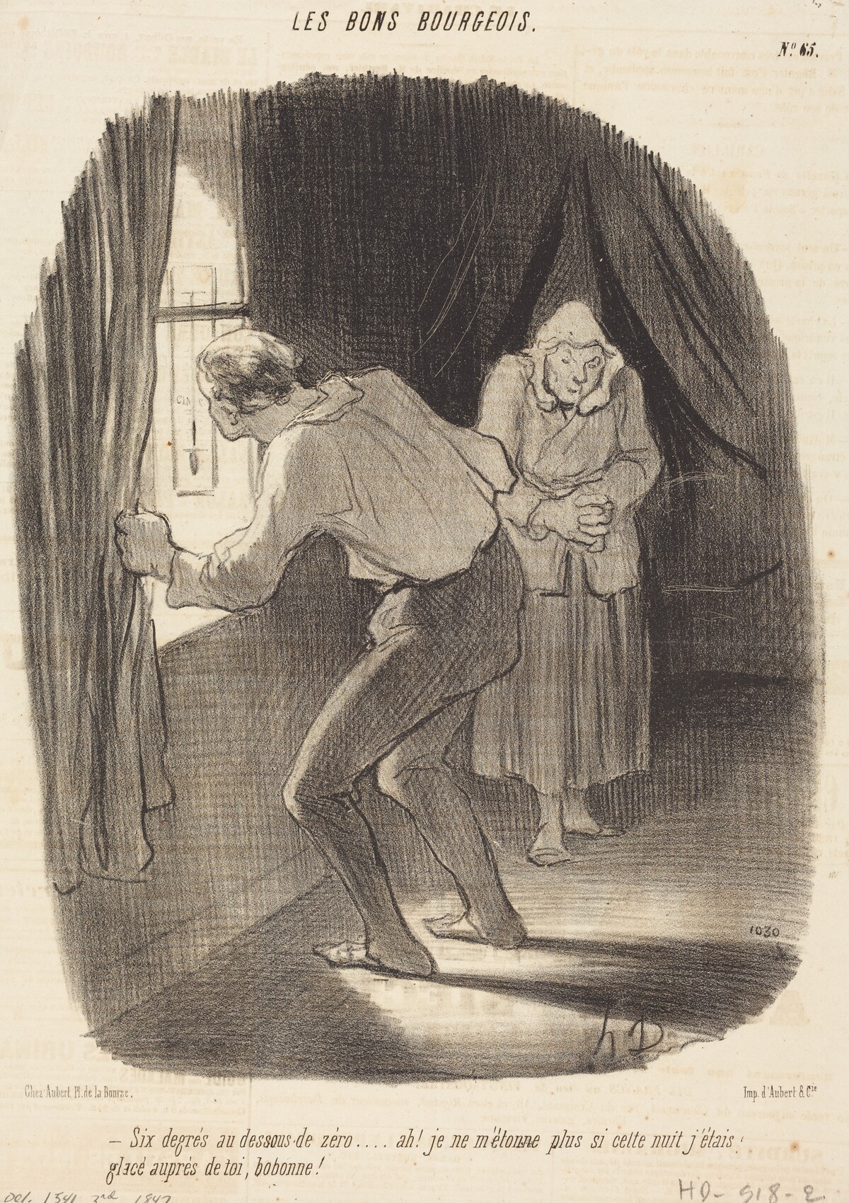 Six degrés au-dessous de zéro... by Honoré Daumier