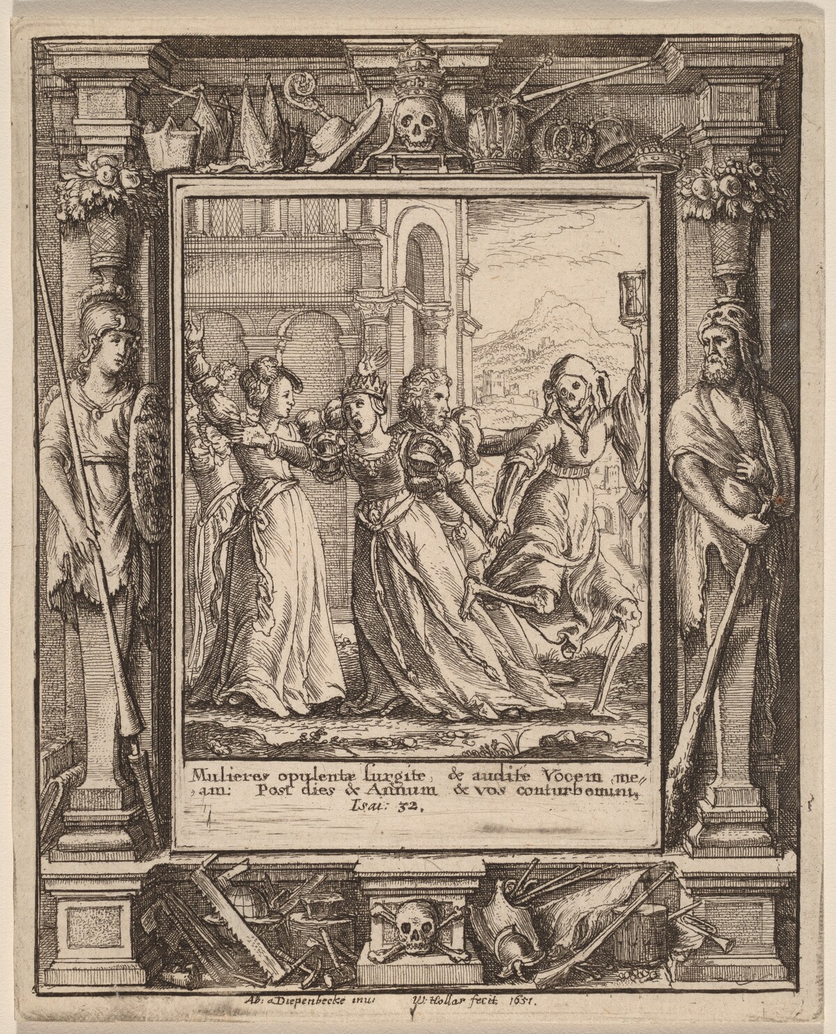 Queen by Wenceslaus Hollar after Hans Holbein the Younger after Abraham van Diepenbeeck