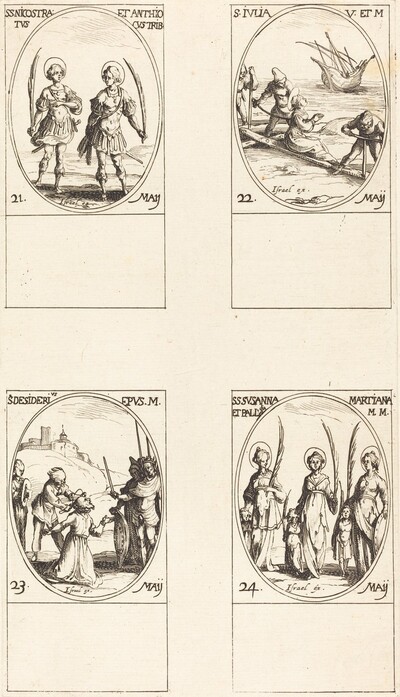 Sts. Nicostratus and Anthiocus; St. Julia; St. Desiderius; Sts. Susanna, Palladia, and Martiana