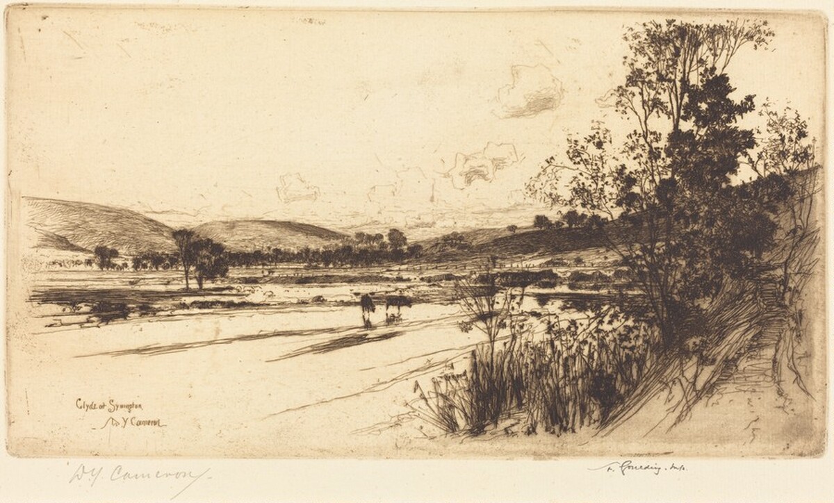 The Clyde at Symington by David Young Cameron