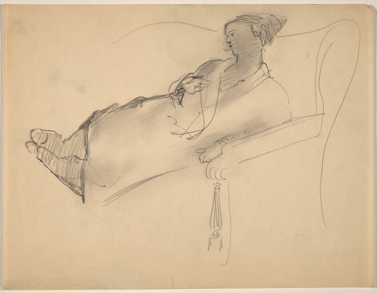 Woman Reclining on Sofa by Mark Rothko