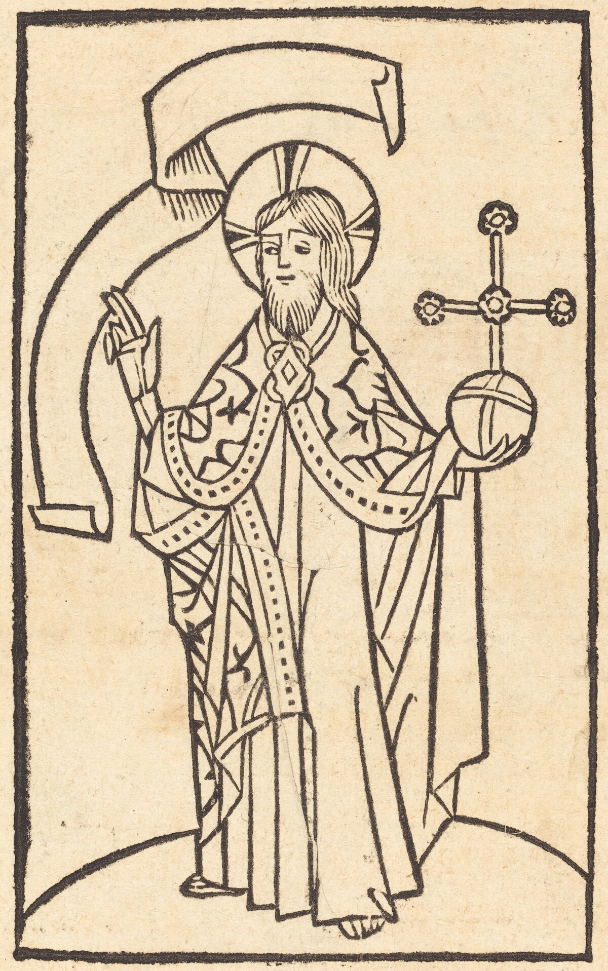 Christ as Salvator Mundi by German 15th Century