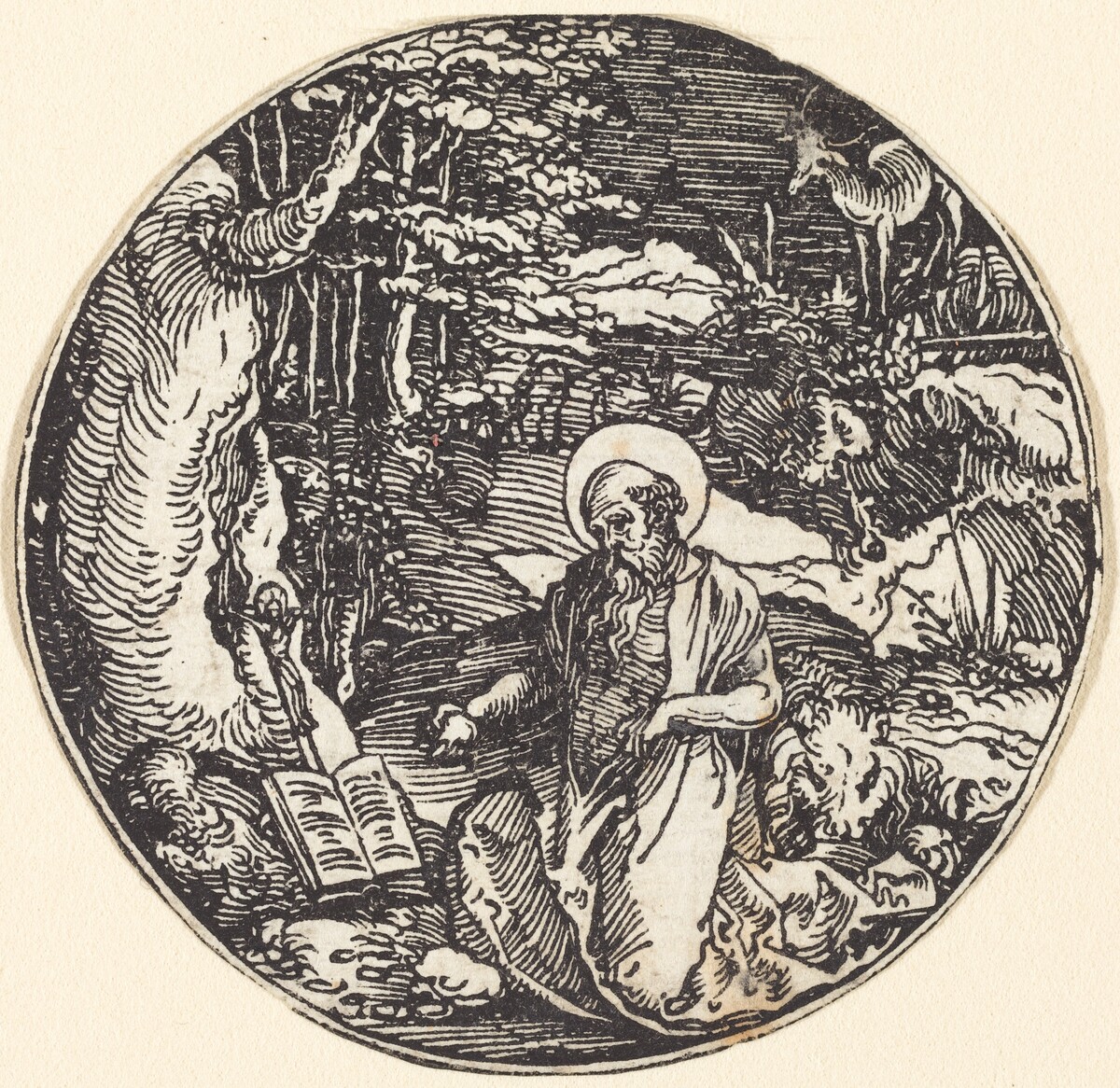 Saint Jerome in Penitence by Attributed to Hans Springinklee