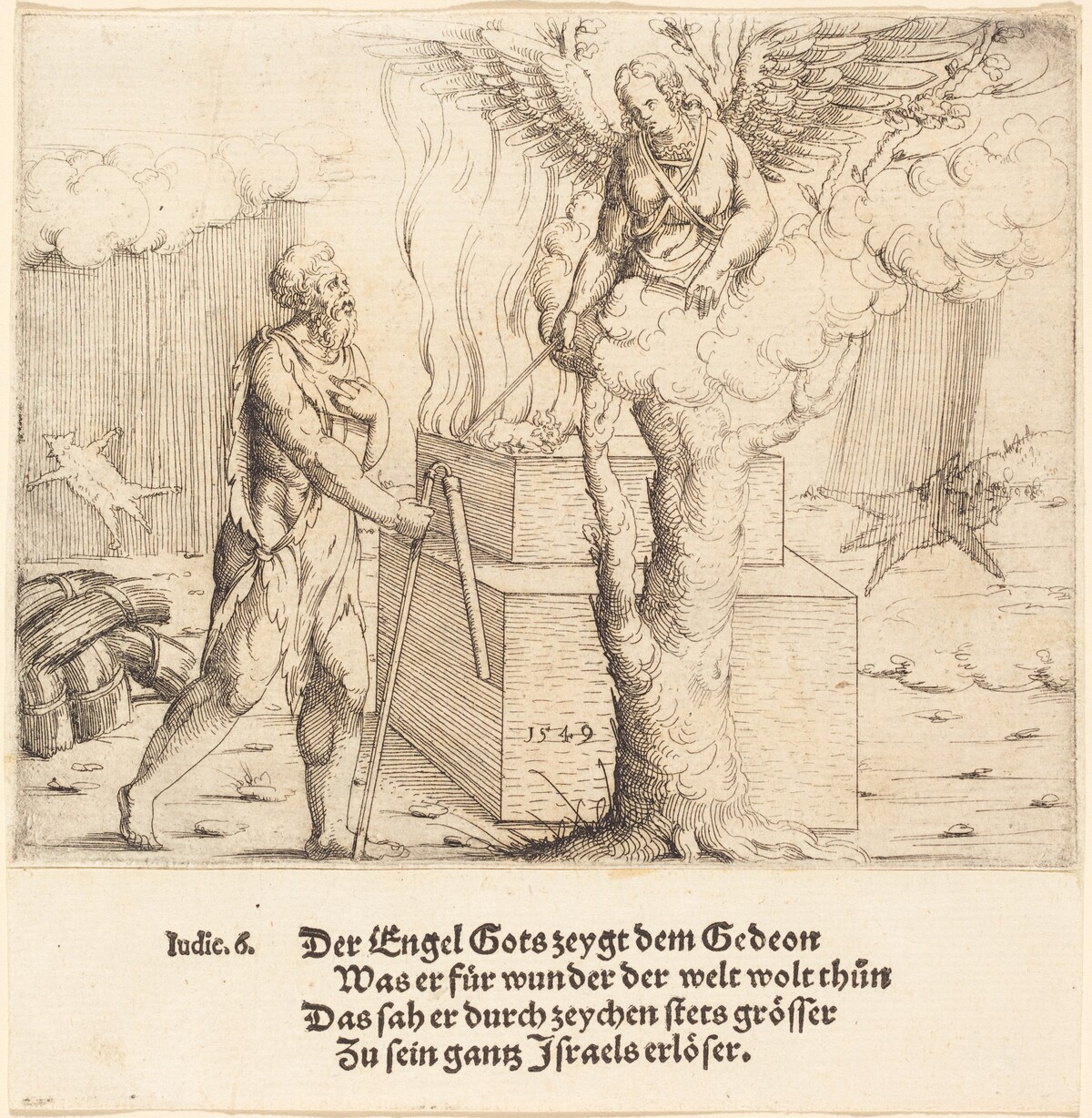 The Sacrifice of Gideon by Augustin Hirschvogel