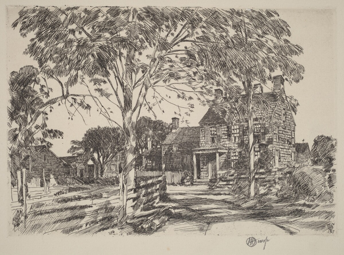 Walt Whitman's Birthplace by Childe Hassam