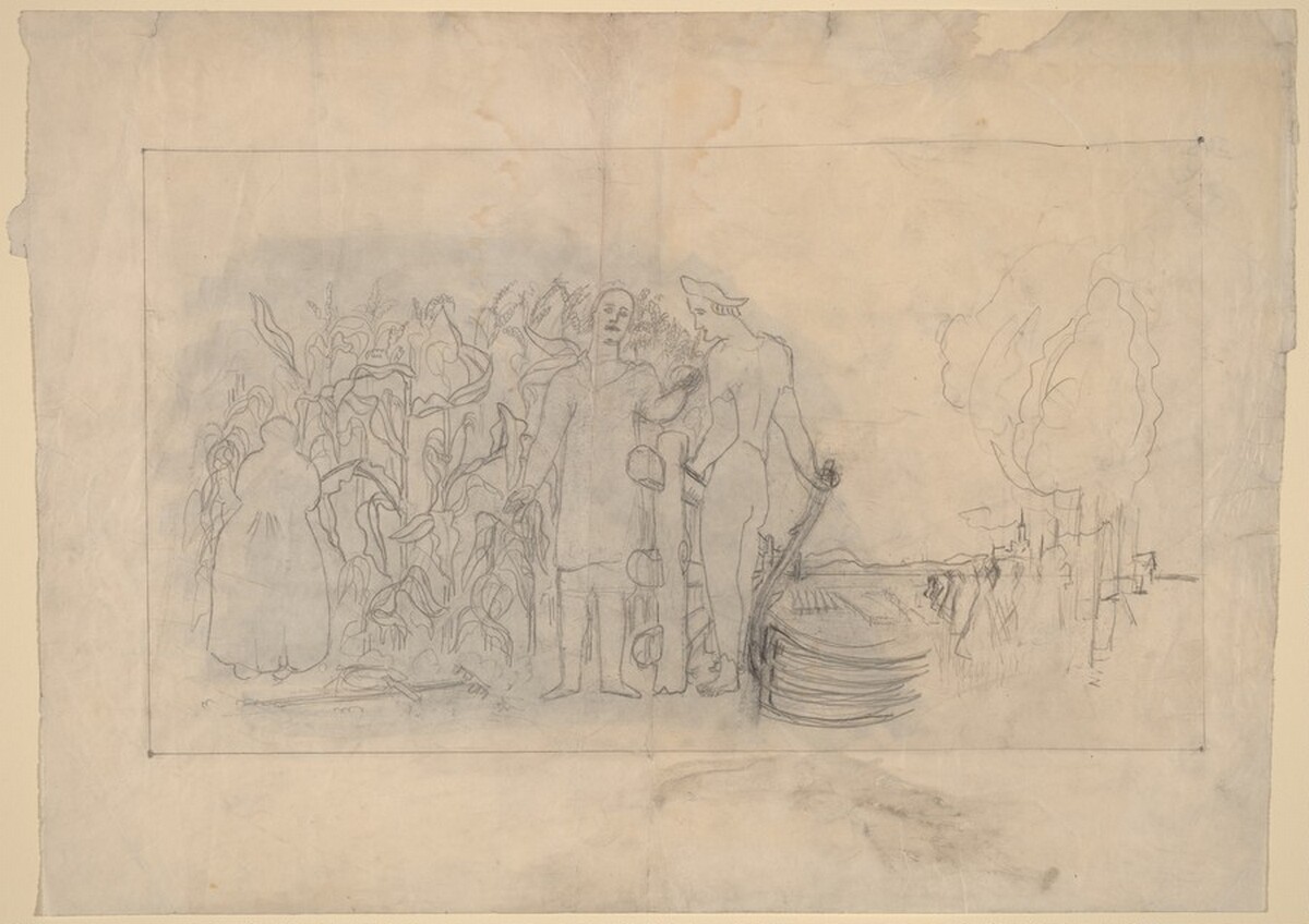 Figures Near a Cornfield by Mark Rothko