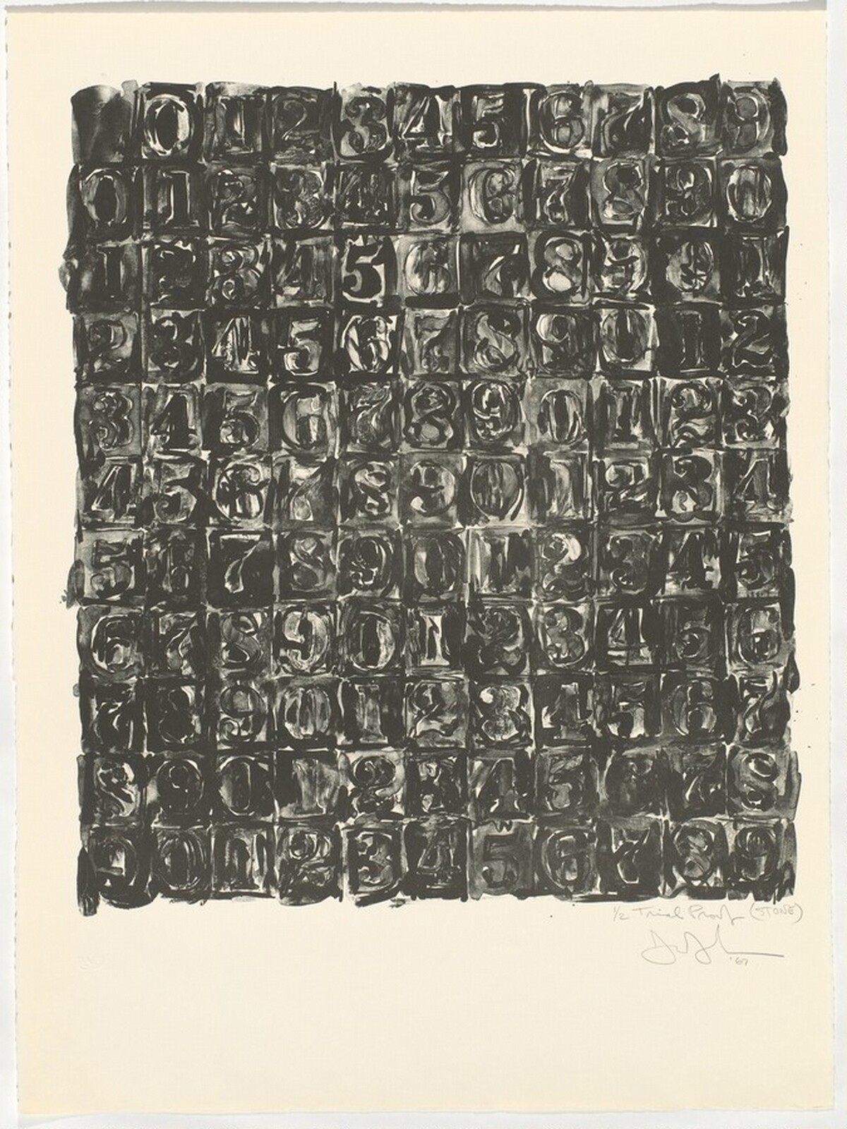 Numbers [trial proof] by Jasper Johns