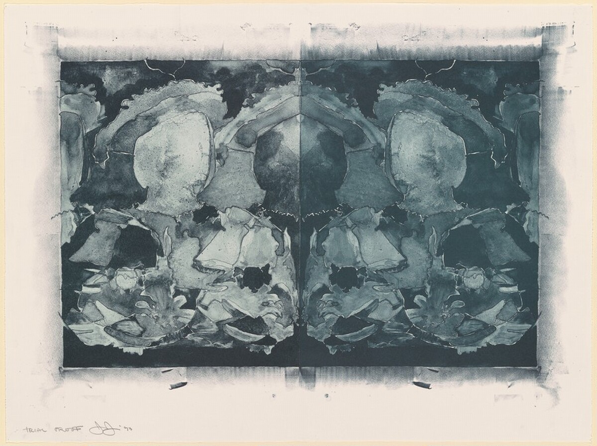 After Holbein (In Portfolio Artists against Torture) [trial proof] by Jasper Johns