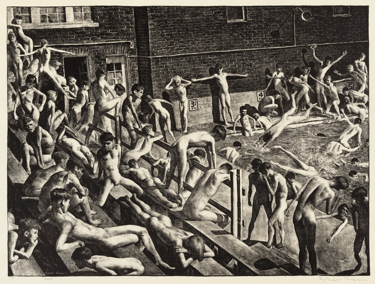 Pool (Boys Bathing) by Robert Riggs