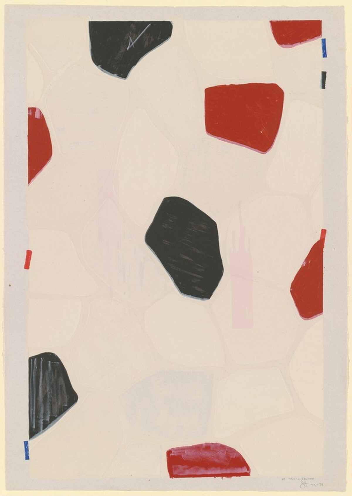 Four Panels from Untitled 1972 [C panel, trial proof 8] by Jasper Johns