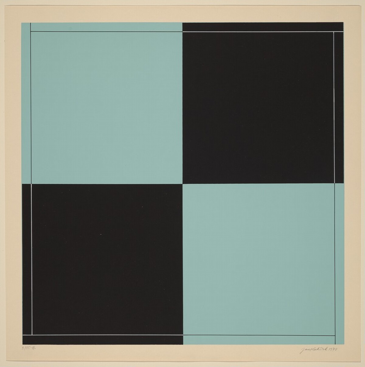 Progressive System of Horizontals in a Square by Jan Kubicek