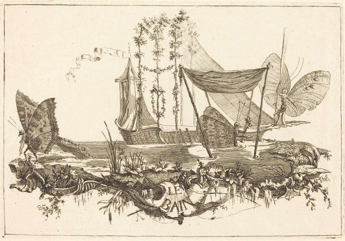 Le Bain (The Bath) by Charles Germain de Saint-Aubin