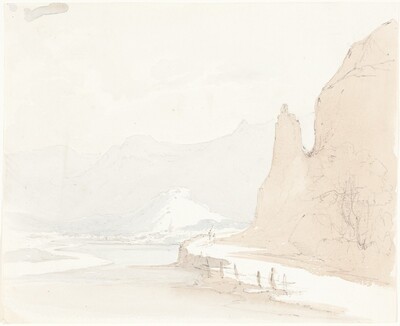 Swiss Landscape with a Village in the Distance