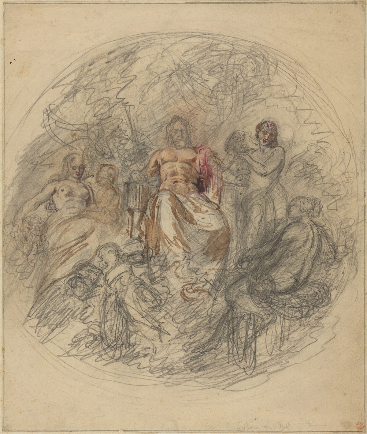 Study of Jove and Three Goddesses by Attributed to Lorenzo Bartolini