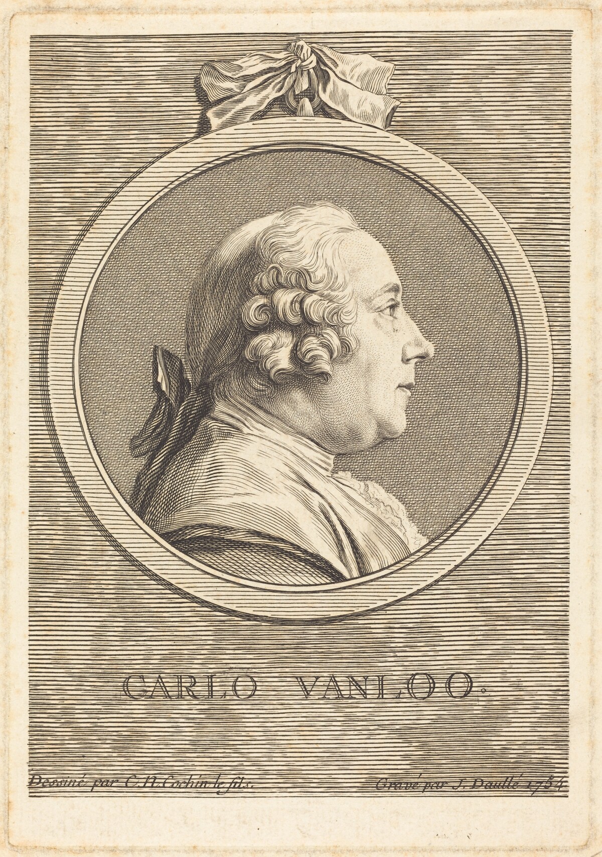 Carle Vanloo by Jean Daullé after Charles-Nicolas Cochin II