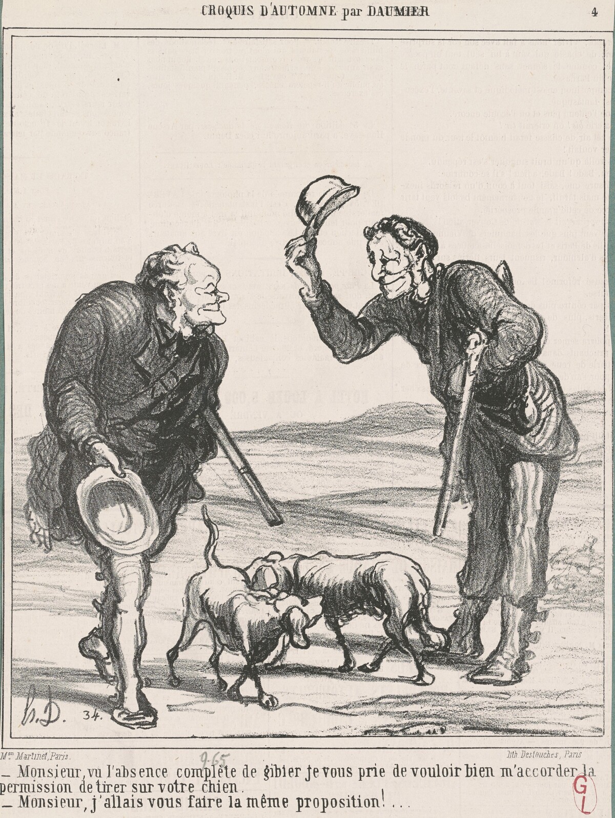 Monsieur, vu l'absence complète ... by Honoré Daumier