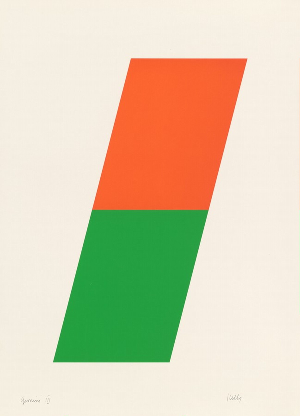Orange Green by Ellsworth Kelly