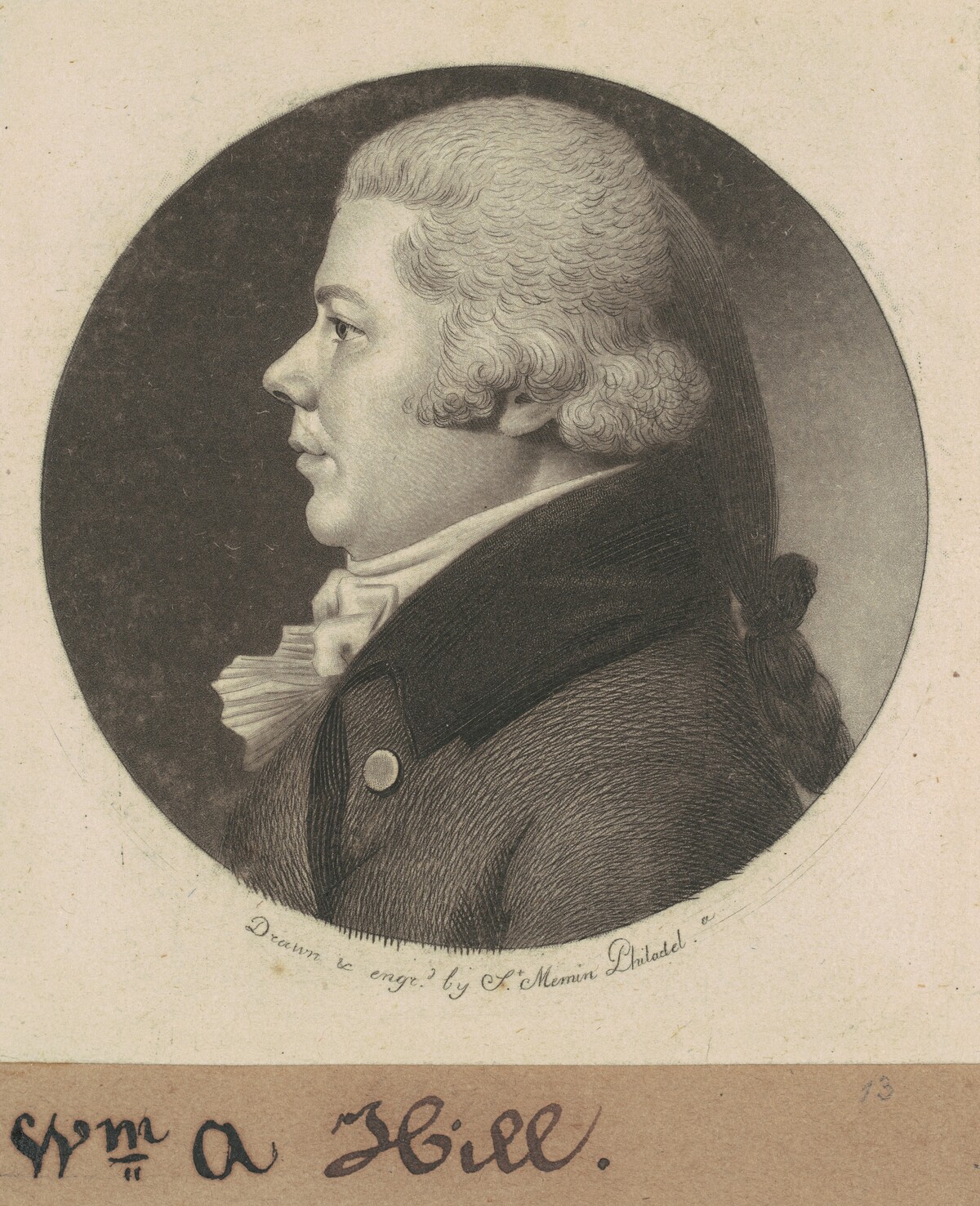 William Henry Hill by Charles B. J. Févret de Saint-Mémin