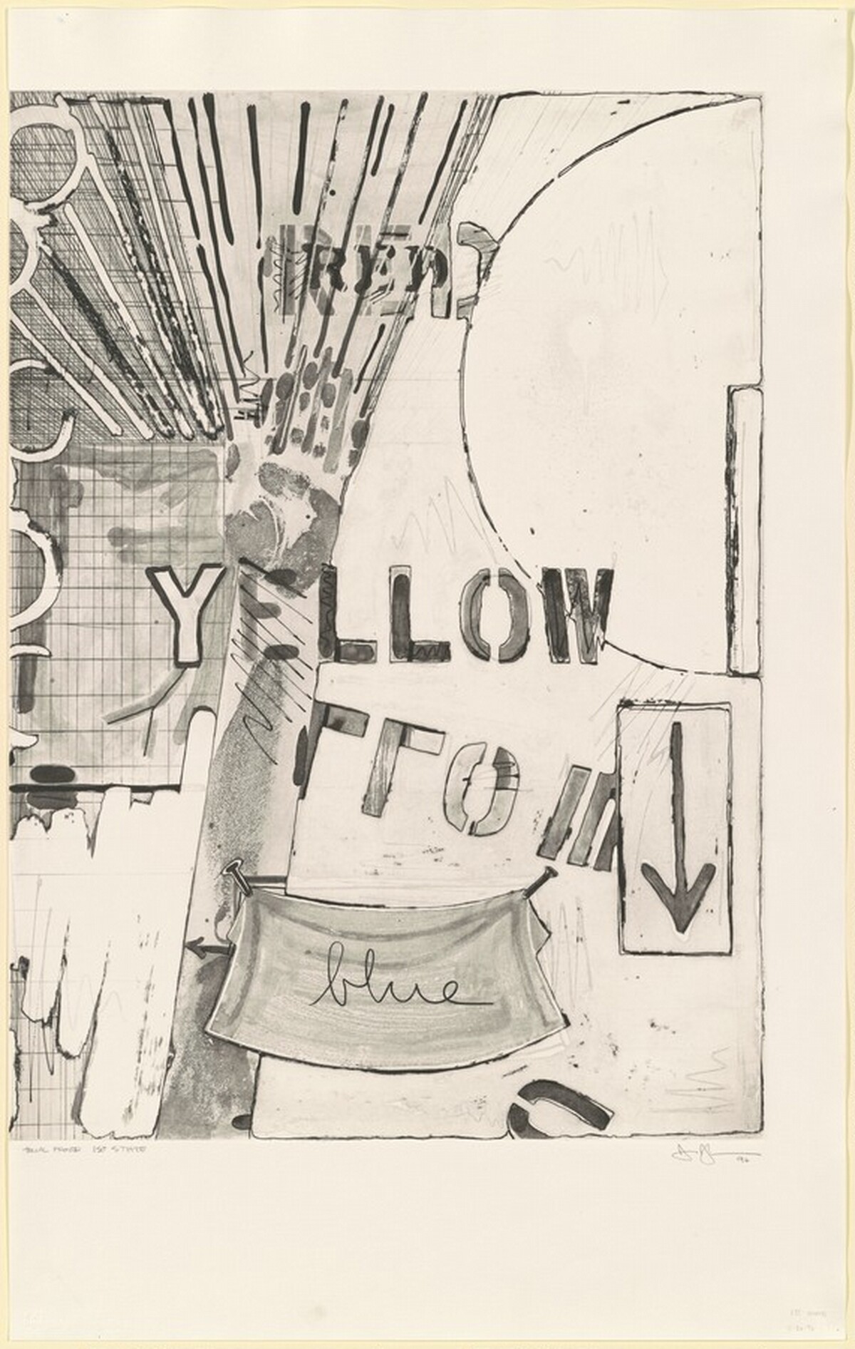 Untitled [trial proof of 1st state] by Jasper Johns