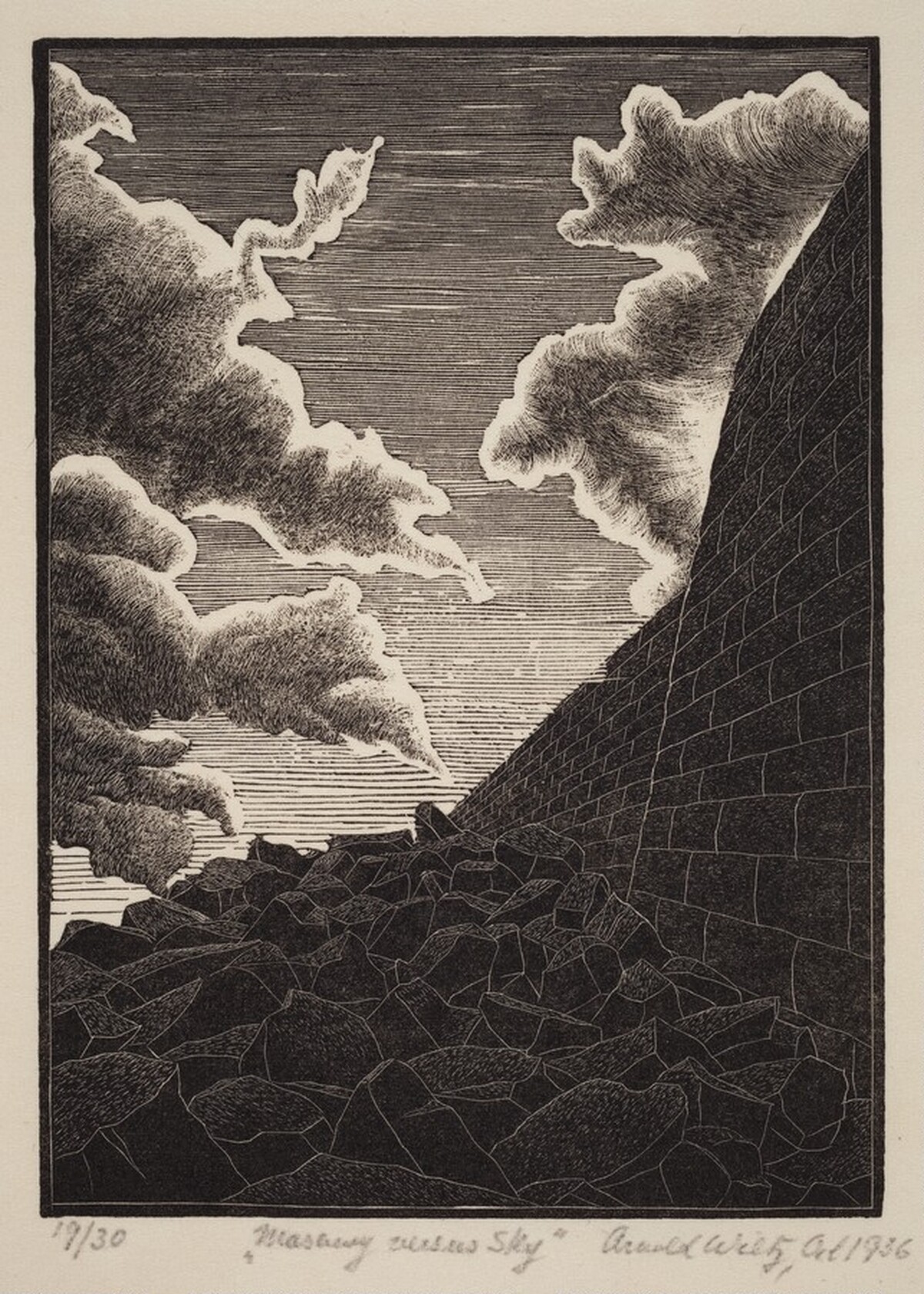 Masonry Versus Sky by Arnold Wiltz