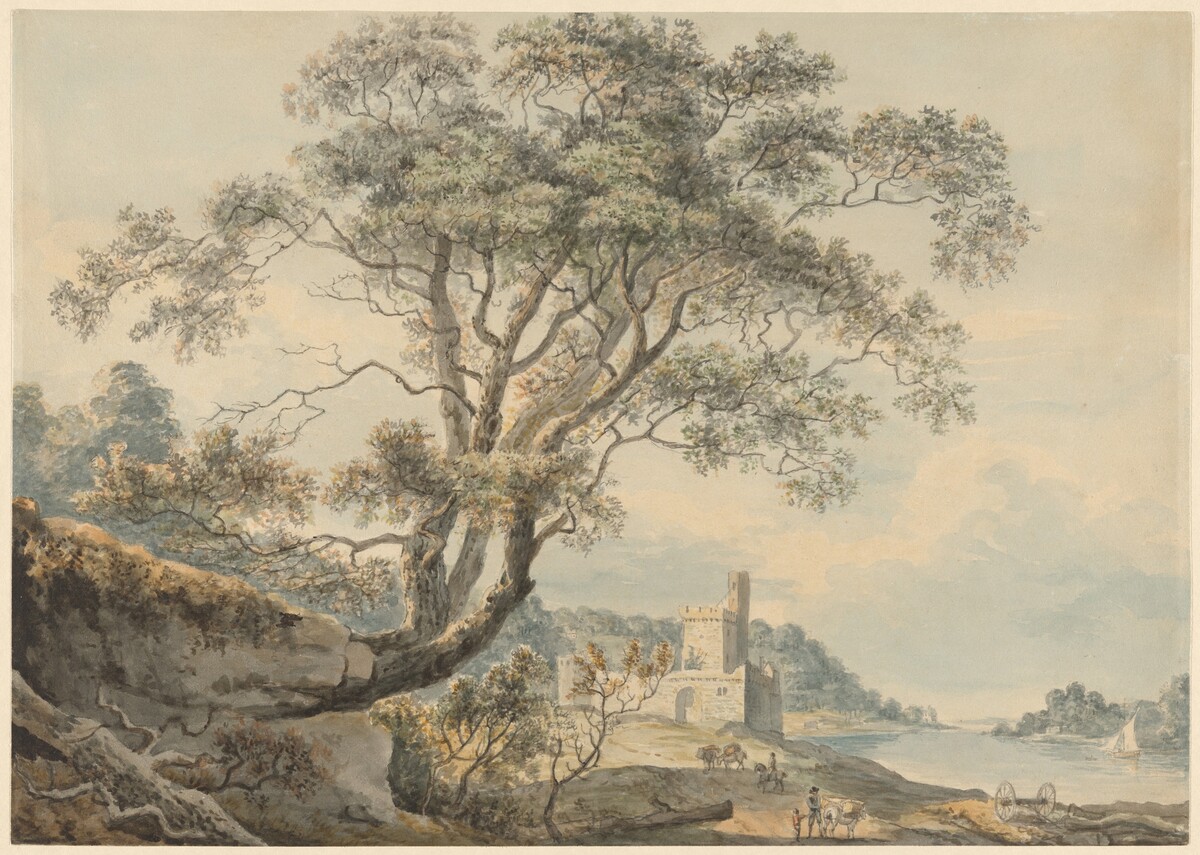 A Castle on the Dart by Paul Sandby