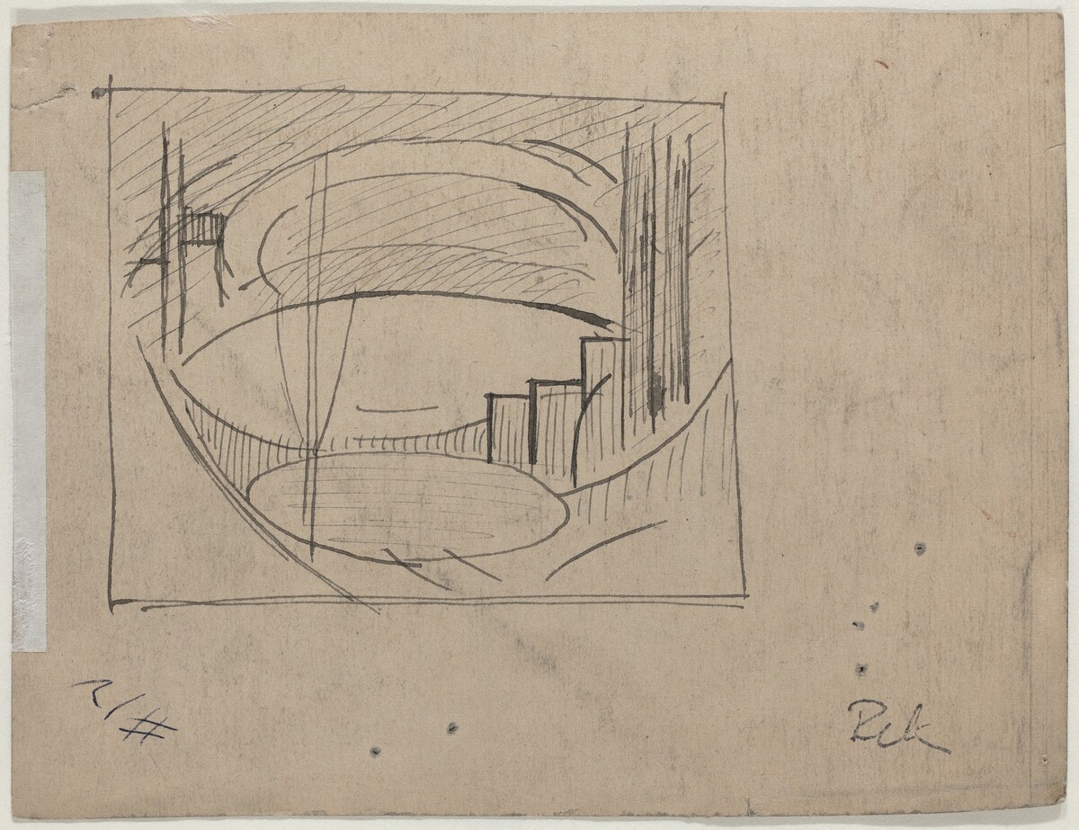 Study for "Soho" (verso) by Oscar F. Bluemner