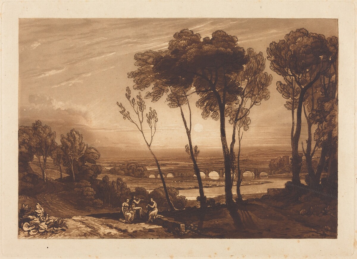 The Bridge in Middle Distance by Joseph Mallord William Turner and Charles Turner