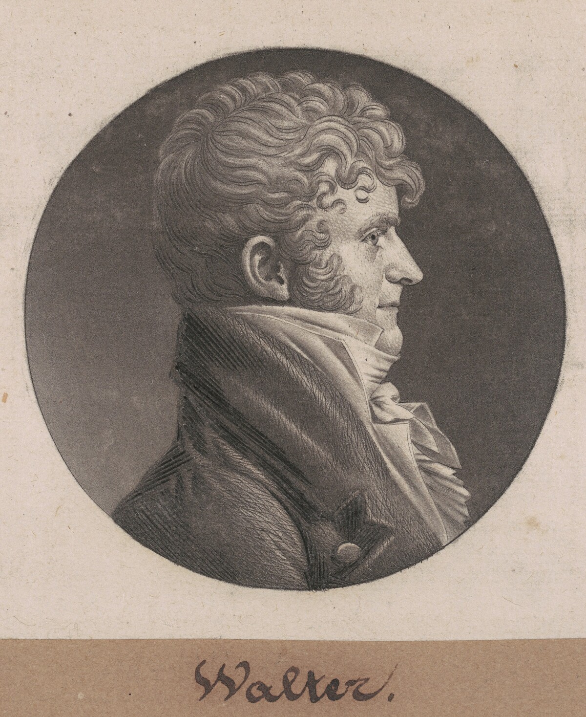 Samuel Purviance Walker by Charles B. J. Févret de Saint-Mémin