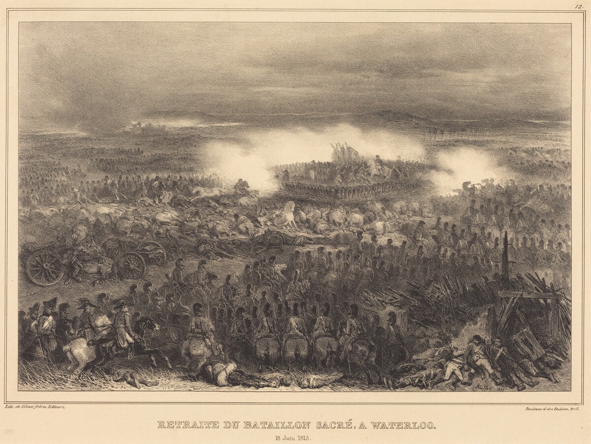 Retreat at Waterloo by Auguste Raffet