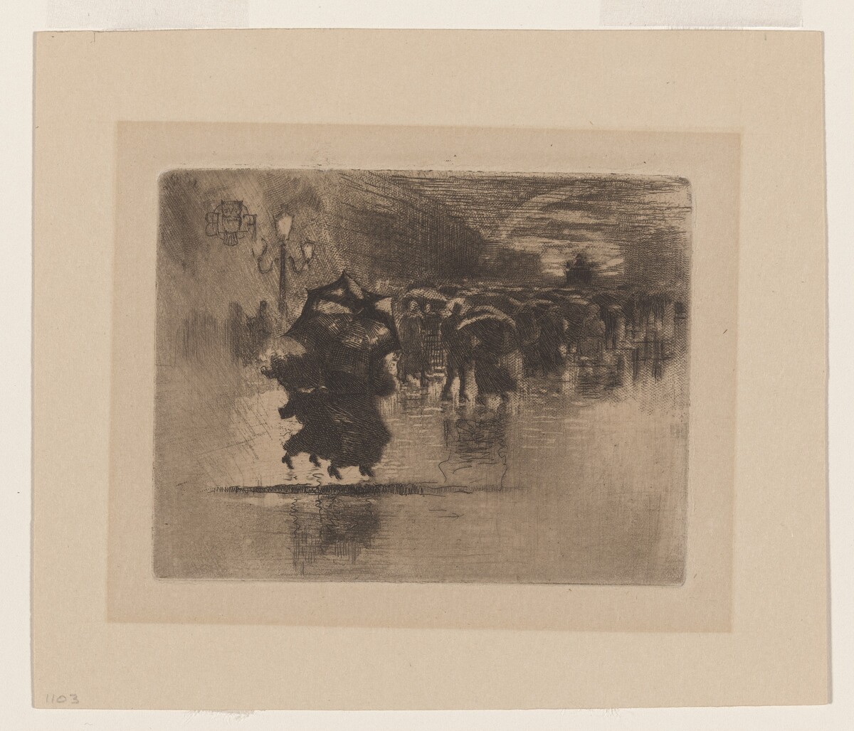 Le Petite Enterrement  (The Burial -- Small Plate) by Félix-Hilaire Buhot