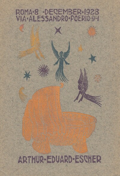 Birth announcement card of Arthur Escher