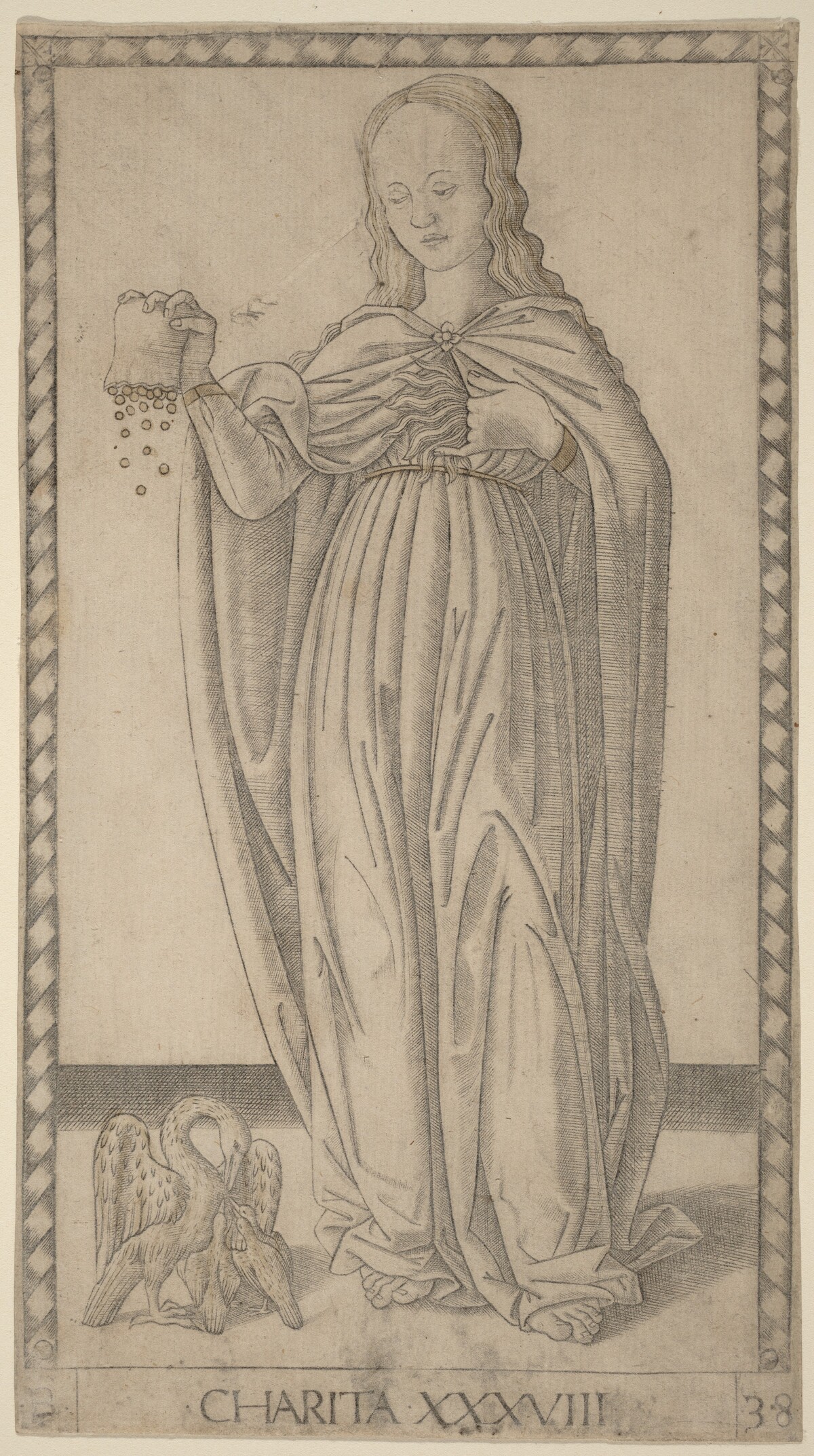 Charita (Charity) by Master of the E-Series Tarocchi