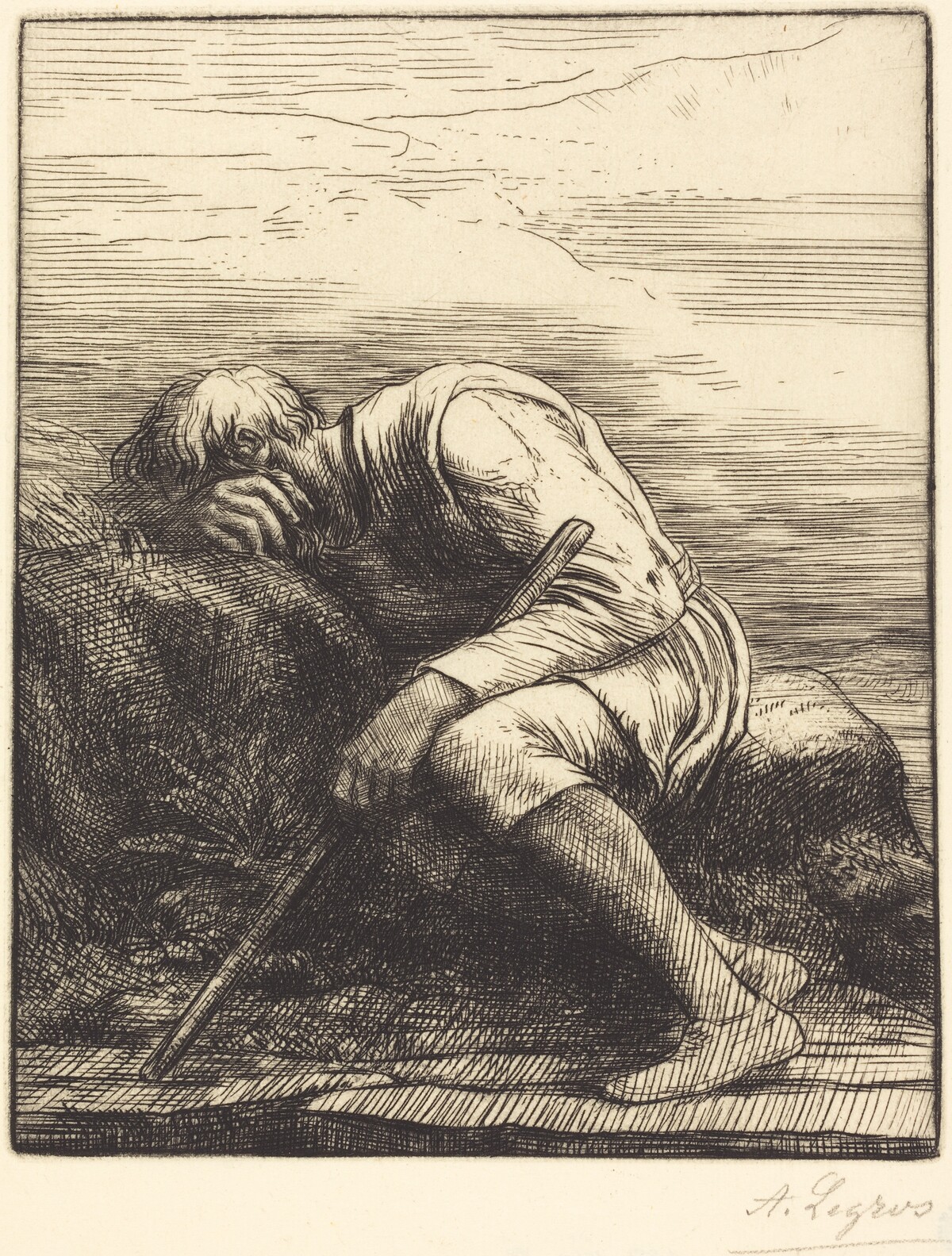 Sinbad the Sailor (Sinbad le marin) by Alphonse Legros