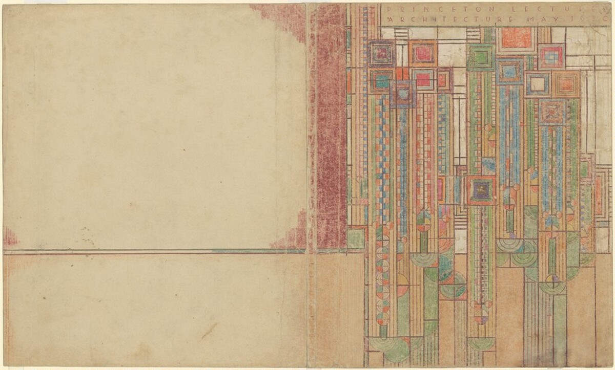 Cover Design for the Lecture Notes of "The Problems of Modern Architecture" by Frank Lloyd Wright