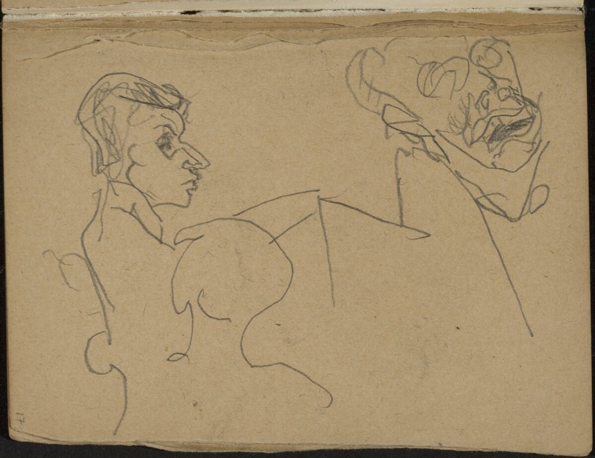 Drei Figuren (Three Figure Sketch) [p. 17] by Max Beckmann
