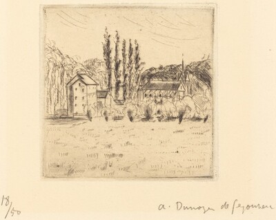The Chapel at Crecy, Small Plate  (La Chapelle de Crecy (petite planche))
