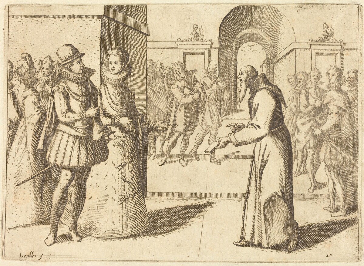 A Capucin Bringing Thanks of the King of Bavaria by Jacques Callot