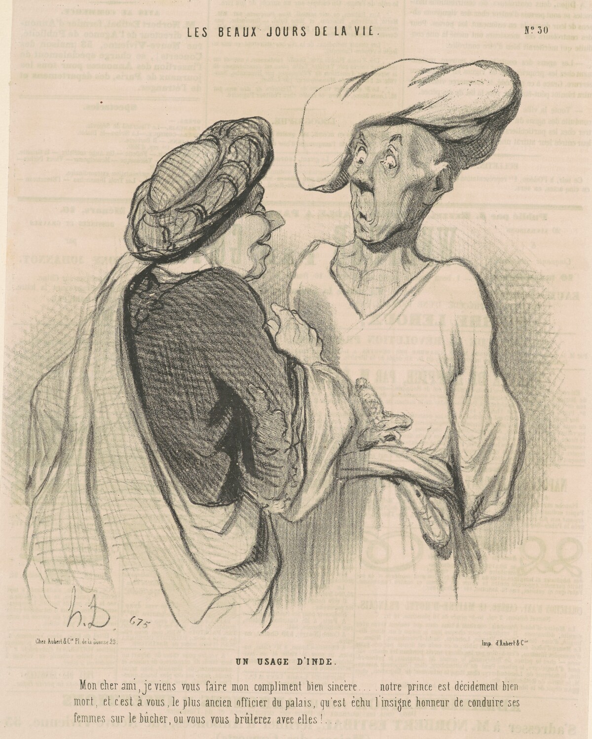 Un usage d'Inde by Honoré Daumier